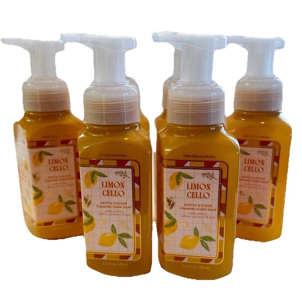 5 X Bath & Body Works LIMONCELLO Gentle Foaming Hand Soap 8.75 Fl oz